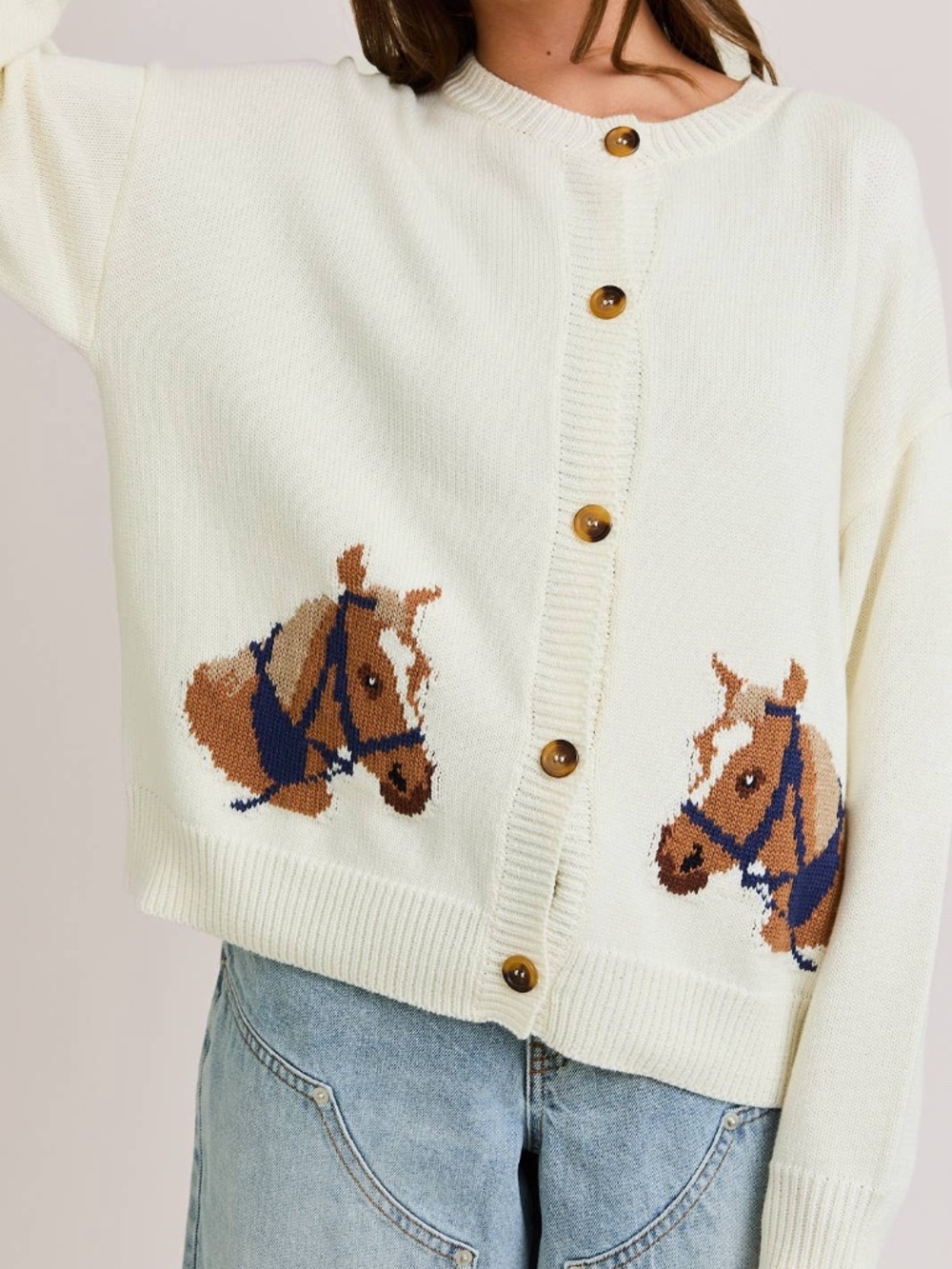 Le Lis Hold Your Horses Cardigan Sweater